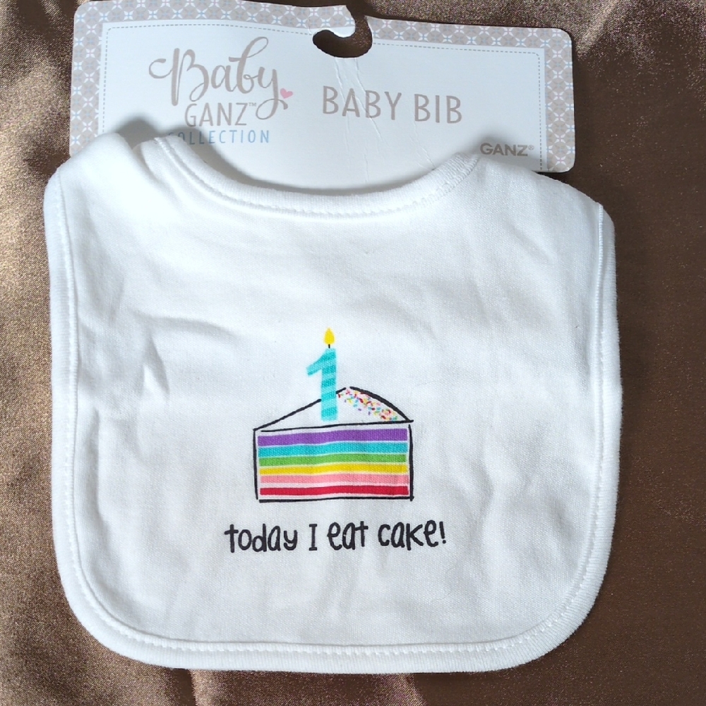 GANZ First Birthday Baby Bib